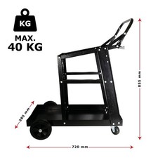 Schwei&szlig;wagen mit 20l Gasflaschenhalterung und bis 40 kg belastbar ( MAG/WIG )
