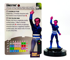 DC Heroclix Sinestro 025 w/ Card Notorious Set