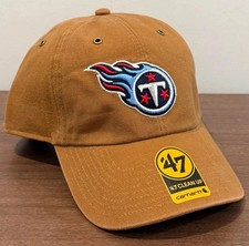 Tennessee Titans Carhartt x '47 Clean Up Brown Strapback Adjustable NFL Hat Cap