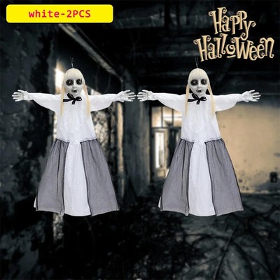 Halloween Animatronic Hängende Geisterdekoration mit Licht Ton Bewegungsmelder