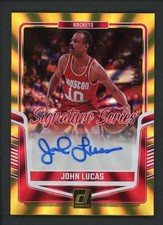 2024-25 JOHN LUCAS 01/10 AUTO PANINI DONRUSS LASER GOLD SIGNATURE SERIES