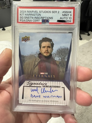 Upper Deck 2024 Marvel Studios Series 2 Eternals Kit Harington Auto 10 PSA 9