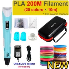 Pluma de impresión 3D para niños con estuche de viaje - Pluma de dibujo para bricolaje + Filamento Pla conjunto de regalo NUEVO