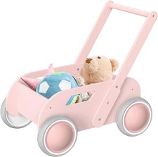 Wooden Baby Walker,Baby Push Walker, Adjustable Speed Baby Walker for Boys an...