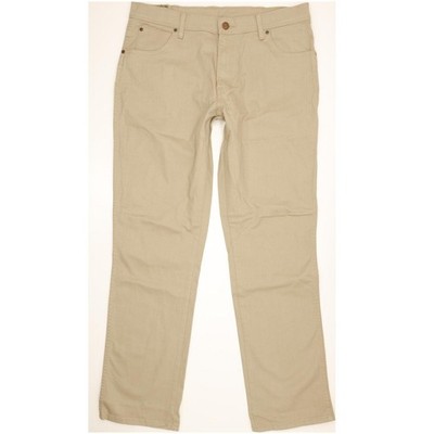 Wrangler robuste Qualität Herren beige gerade Stretch Jeans W36 L33 (108391)