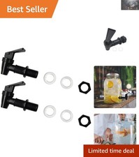Reusable Black Water Dispenser Faucet - Leak-Proof, Easy to Use Design