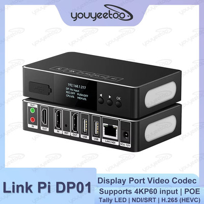 Link Pi DP01 DisplayPort Encoder NDI HD Video Decoder 4K P60 Input 1080P SRT RTM