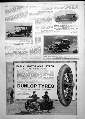 Alte Druck Autos Delaunay Belleville Straker-Squire Lanchester Arrol 1913 20.