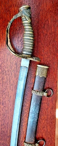 US MODEL 1840 CAVALRY OFFICER'S SABER SWORD RARE RETAILER GALT, WASHINGTON D.C.