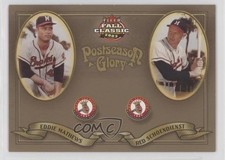 2003 Fleer Fall Classic Postseason Glory Eddie Mathews Red Schoendienst HOF y0i