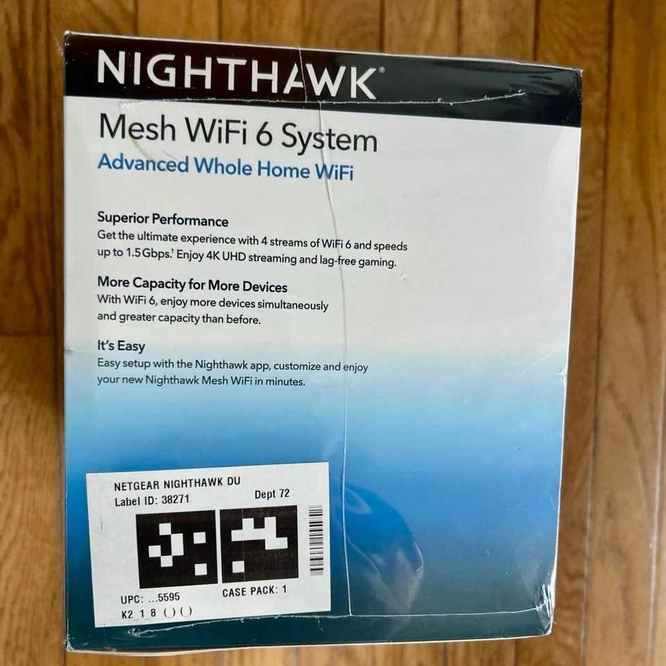 ~SEALED~NETGEAR Nighthawk MK6W-100NAS Whole Home Mesh WiFi 6 Sys AX1500 Router - Image 3 of 3