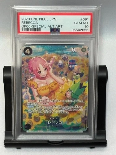 PSA10 Rebecca OP05-091 SP Alt Art One Piece Card Japanese 2023