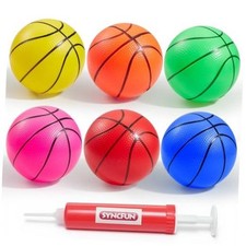 6 PCS Mini Basketballs, 5 inches Colorful Small Ball for Multicolored
