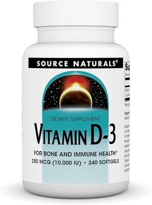 Source Naturals Vitamin D-3, Supports Bone & Immune Health*, 250 mcg (10,000 IU)