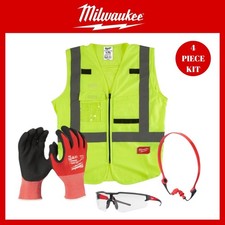 Milwaukee 4932492062 Construction PPE Kit Include Gloves,glasses,Ear Buds, Hivis