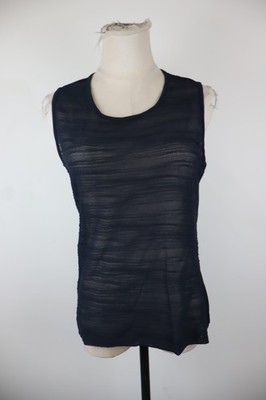 Marella Tricot Strick Ärmellose Canotta Bluse Damen Größe M Regular Vintage