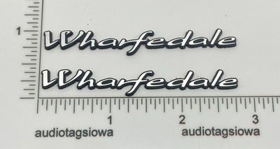 Wharfedale Speaker Badge PAIR  Custom Made Incised Acrylic EM 95 93 Diamond