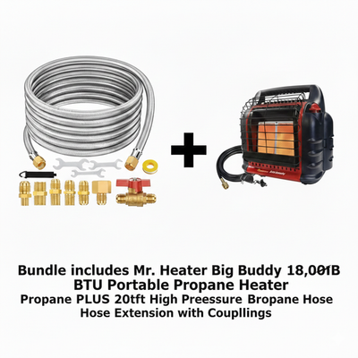 #ad Mr. Heater Big Buddy MH18B 18000 BTU Portable Propane Heater 20ft Hose $240.00