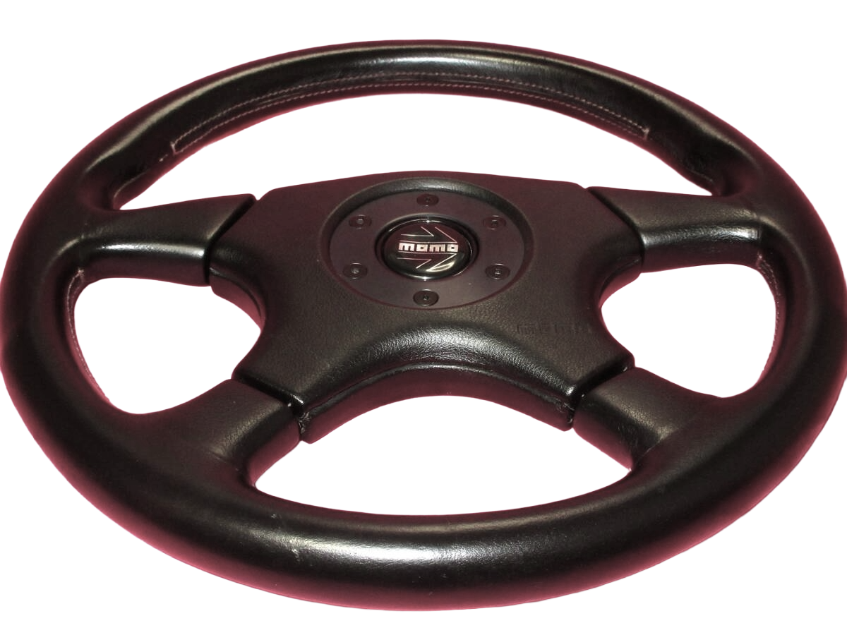 MOMO M36 Black Leather Steering Wheel 360mm W124 W126 R107 W201