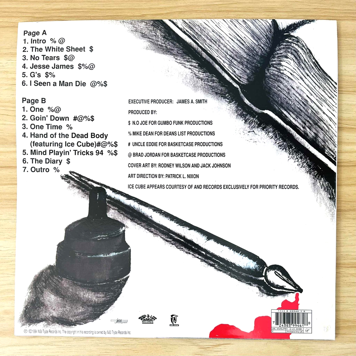 US オリジナル Scarface The Diary LP レコード Scarface / The Diary 1994 UK Original LP Vinyl Virgin Records