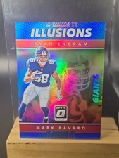 2017 Donruss Optic Illusions Blue Prizm 14/149 Evan Engram Mark Bavaro #13