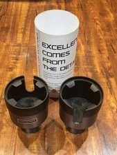 Seven Sparta Black Car Cup Holder Extender Expander Adjustable Base - 2-Pack