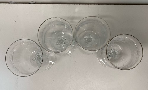 Lenox Crystal Glassware - Set of 4 Moonspun Platinum Crystal Goblets - Picture 3 of 5