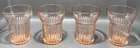 Set of 4 Anchor Hocking Pink Depression Glass Queen Mary Juice Tumblers