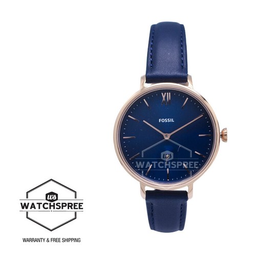 Navy Leather Watch ES4663 