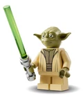 NEW LEGO YODA MINIFIG star wars jedi master lightsaber 75360