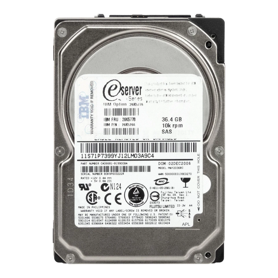 Hard Drive IBM 26K5778 26K5266 MAY2036RC 36GB 10K 16MB SAS 2.5'' - Image 3 of 3