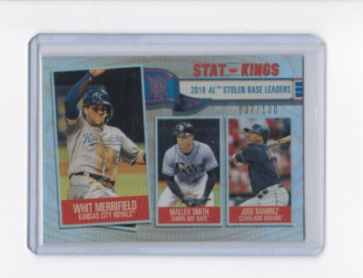 JOSE RAMIREZ 2019 BIG LEAGUE STAT KINGS RAINBOW FOIL PARALLEL CARD-#'D/100