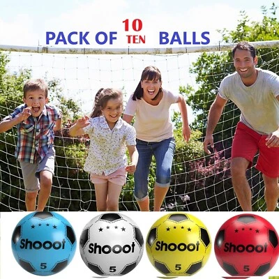 10er Pack Fußballschuh PVC Fußball 4 Kinder (aufgeblasen) leichter aufblasbarer Ball