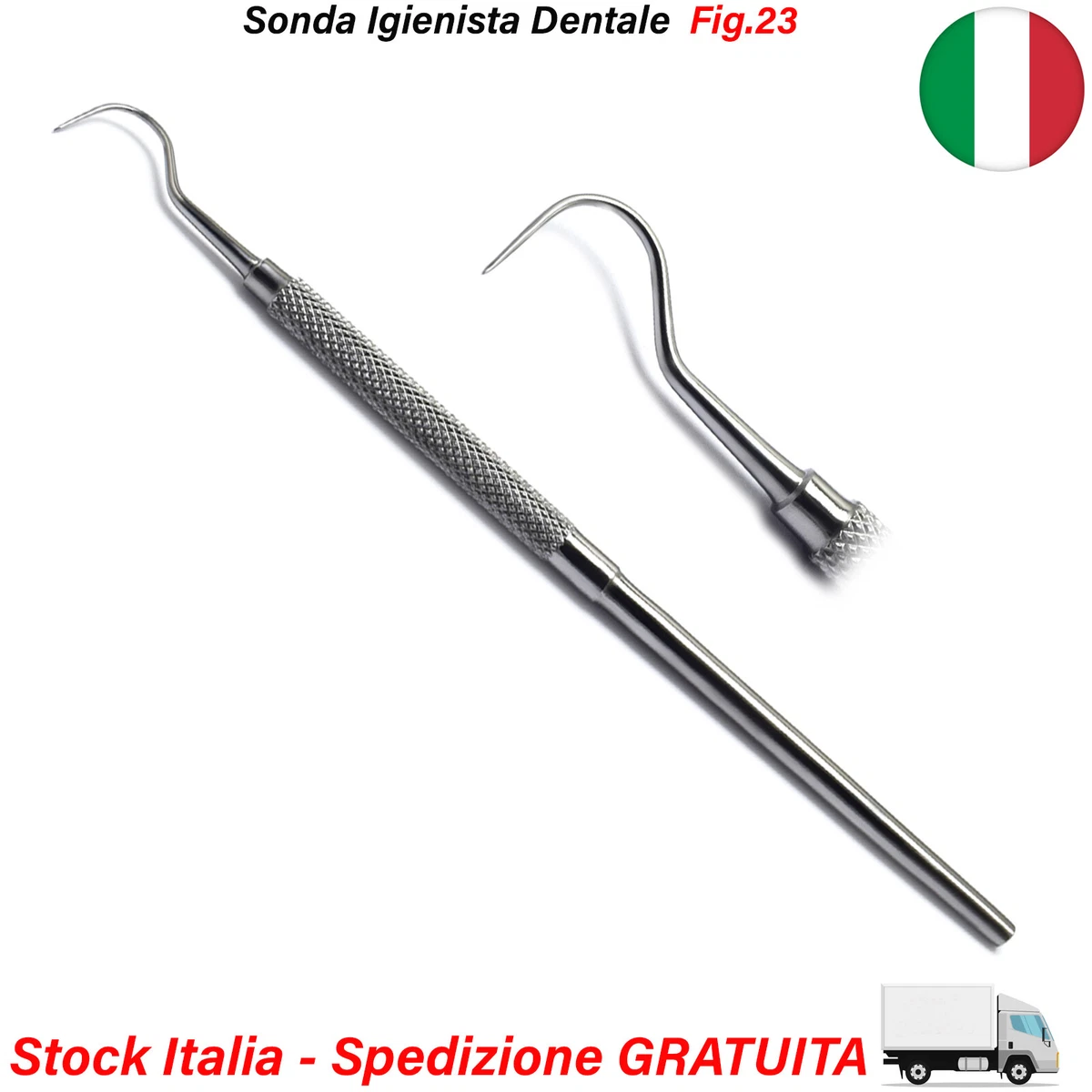 1pc Dentale Periodontale Explorer Sonda In Acciaio Inox Dentista - Foto 2
