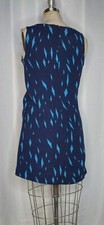 MADEWELL BROADWAY AND BROOME WOMEN'S TRIANGLE PRINT TANK DRESS BLUE S