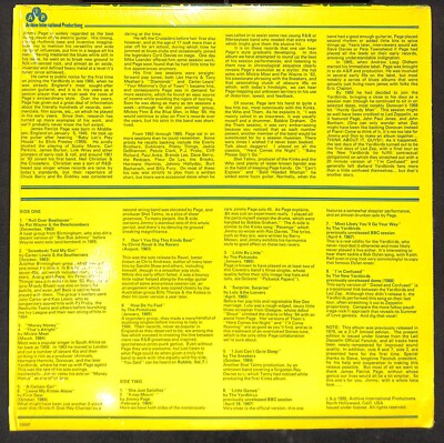 Jimmy Page LP James Patrick Page Session Man Vinyl Record W
