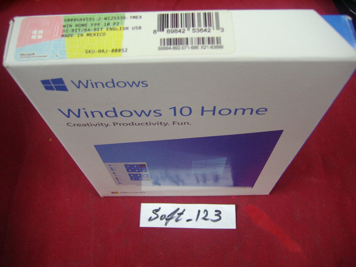 tilbagemeldinger Bedrag enestående Microsoft Windows 10 Home Full English 32/64 Bit USB MS WIN =RETAIL BOX=  889842536423 | eBay