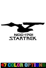 Vinyl Decal Truck Car Sticker Laptop - Star Trek NCC-1701 Enterprise Starship