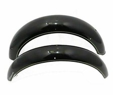 Fits Royal Enfield 500cc Mudguard Set Front & Black Painted Golden Lining