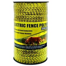BESTEEL Upgraded Electric Fence Poly Wire 3285 Feet 1000 Meters, 1/8" Diamete...