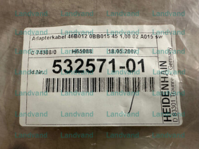 HEIDENHAIN adapter cable 1 meter ID# 532571-01 new sealed in bag