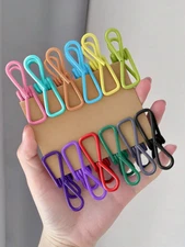5pcs Stainless Steel Sealing Clips - Portable, Random Color, Food Storage - NEW