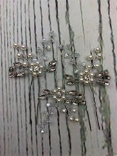 Flower Bridal Hair Pins Pearl Bride Wedding Hair Accessories Rhinestone
