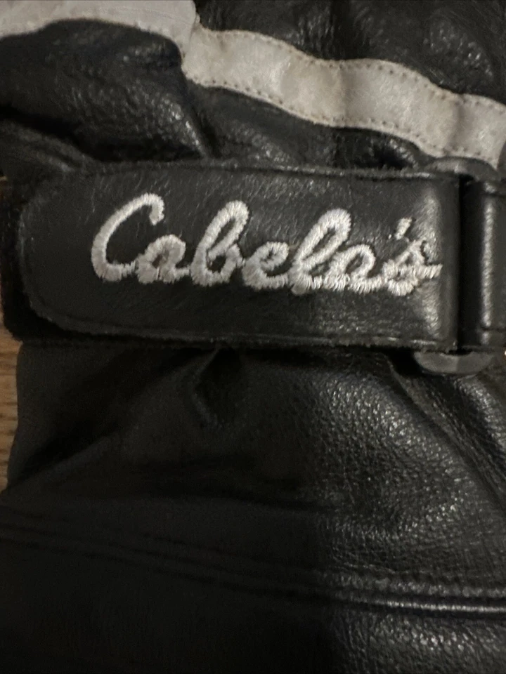 Cabela's Gore-Tex MotorSports Black Leather Gloves Size L - Image 3 of 4