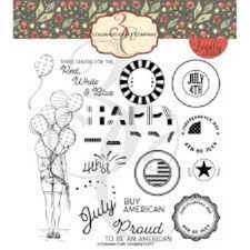 Colorado Craft Co Acrylic Stamps RED WHITE BLUE BUY AMERICAN