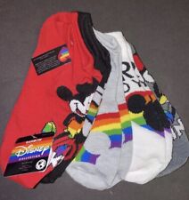 MICKEY MOUSE RAINBOW DESIGN INVISIBLE SOCKS/SHOE LINERS