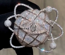 MEN'S 3ct Real Moissanite 925 Customize Christmas Gift Pendant  FREE CROSS GIFT