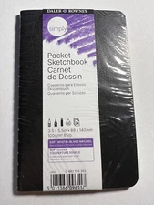 Daler-Rowney Simply Soft Cover Sketchbook, Sketch Paper, 3.5" x 5.5", 24 Sheets