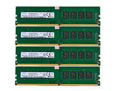 Samsung 4x 16GB PC4-2666V DDR4-21300MHz 288Pin UDIMM Desktop Memory RAM Test CPU