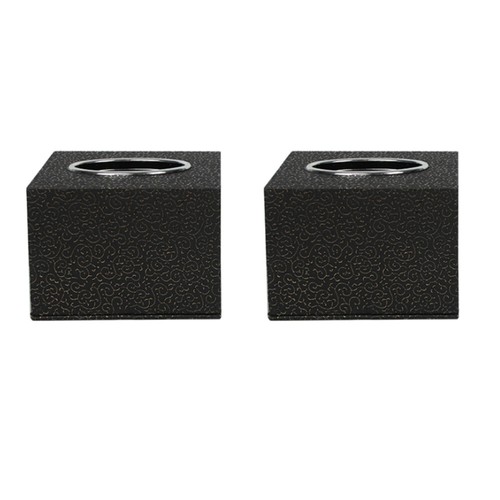 Tissues Cube Box Cover Black Home Napkin Container Tissue Holder - Picture 3 of 11